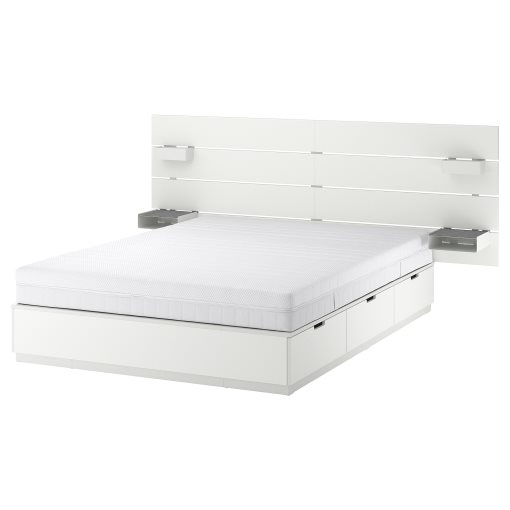 NORDLI, рамка за легло с място за съхр. и матр., с горна табла за легло, 495.396.21