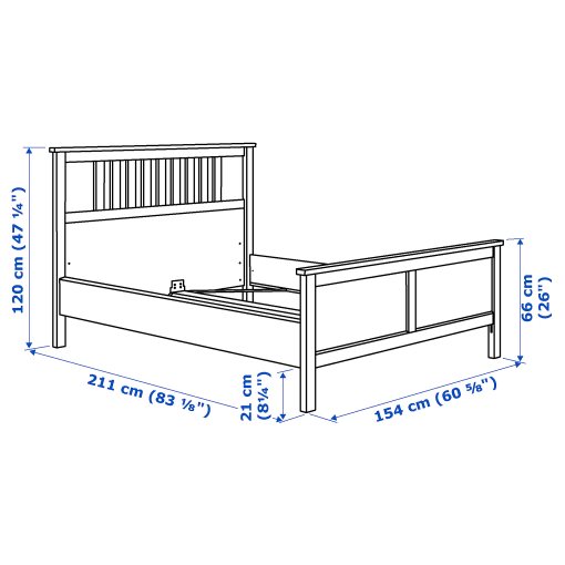 HEMNES, легло с матрак, 495.419.97