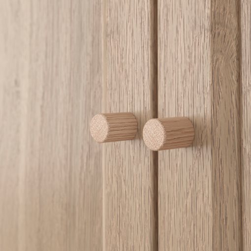 BILLY/OXBERG, библиотека с врати/стъкл. врати, 495.818.65