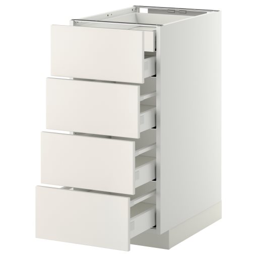 METOD/MAXIMERA, долен шкаф с 4 чела/2 ниски и 3 средни чекм., 499.159.01