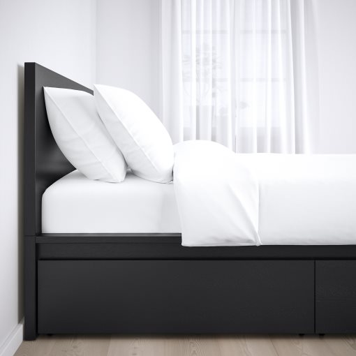 MALM, високо легло+4 кутии за съхранение, 196x209 см, 590.024.41 - IKEA България MALM, високо легло+4 кутии за съхранение, 196x209 см, 590.024.41
