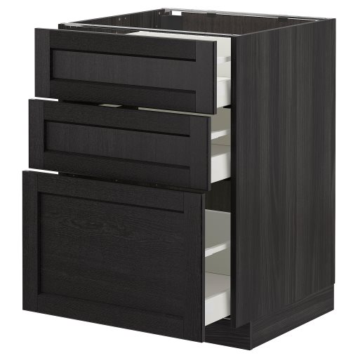 METOD/MAXIMERA, долен шкаф с 3 чекмеджета, 592.600.29