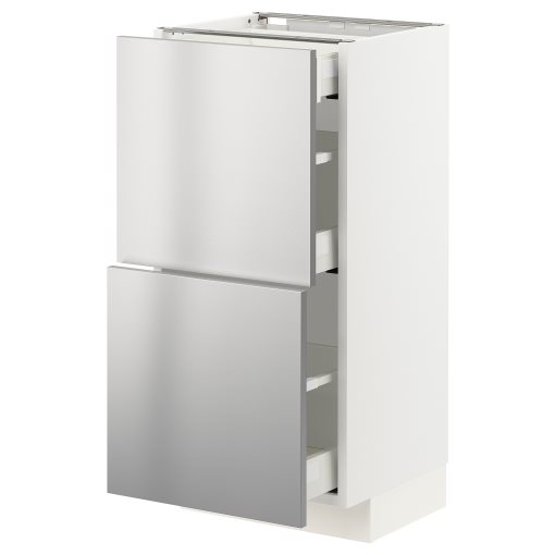 METOD/MAXIMERA, долен шкаф с 2 чела/3 чекмеджета, 593.299.67