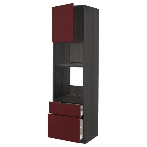 METOD/MAXIMERA, висок шкаф за фурнаа/микровълн+вр/2 чекм, 594.577.90