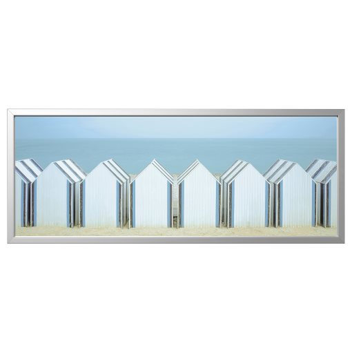 BJÖRKSTA, картина с рамка, "Къщички на плажа", 595.089.21