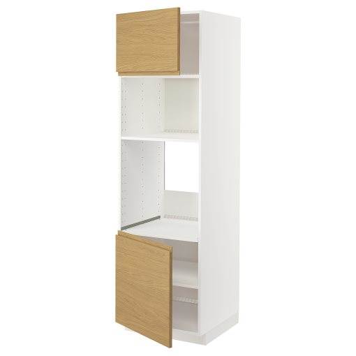 METOD, висок шкаф за фурна/микровълнова с 2 врати/рафт, 595.388.38