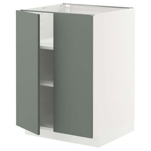 METOD, долен шкаф с рафтове/2 вратички, 595.659.21