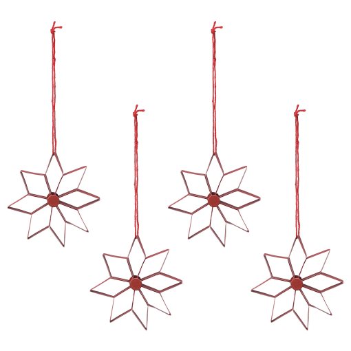 VINTERFEST, хартиена декорация за окачване - снежинки, 4 бр. в к-т, 604.376.40