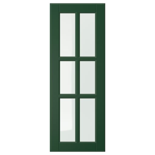 BODBYN, стъклена врата, 30x80 см, тъмнозелено, 604.445.46