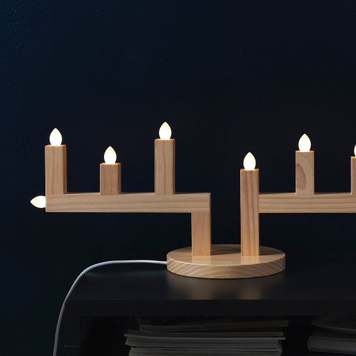 STRÅLA, LED свещник с 8 рамена - с форма на еленови рога, 704.403.45