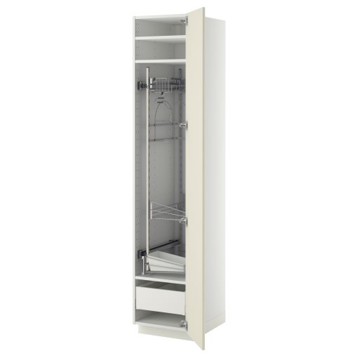 METOD/MAXIMERA, висок шкаф с отдел. за почиств. аксесоари, 793.578.84