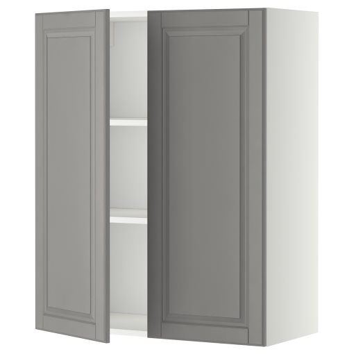 METOD, стенен шкаф с рафтове/2 вратички, 794.639.45