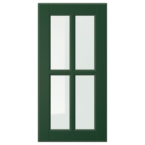 BODBYN, стъклена врата, 30x60 см, тъмнозелено, 804.445.45