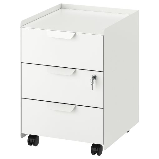 TROTTEN, шкаф с 3 чекмеджета и колелца, 804.850.98