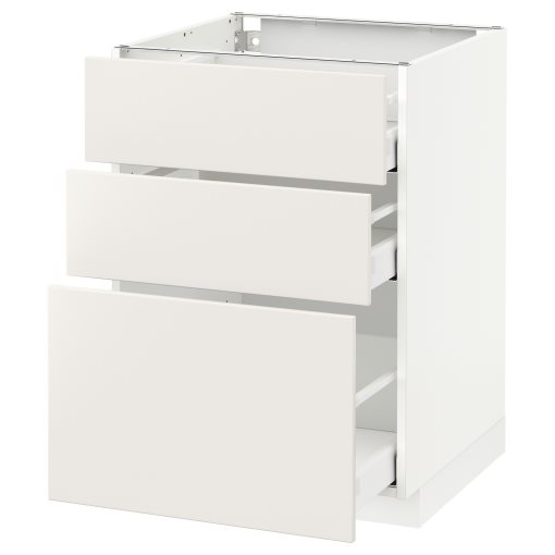 METOD/MAXIMERA, долен шкаф с 3 чекмеджета, 890.496.68