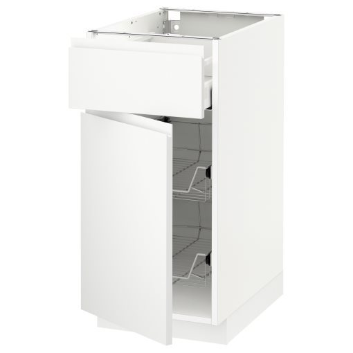 METOD/MAXIMERA, долен шкаф с телена кошницаица/чекм/врата, 894.694.47