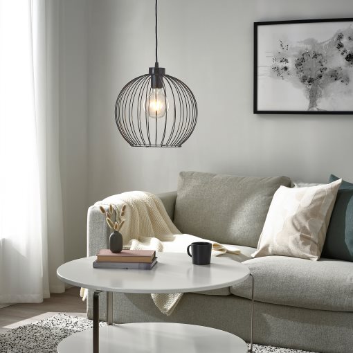 GRINDFALLET/TRADFRI, висяща лампа с крушка, смарт, топло бяло, 895.201.96