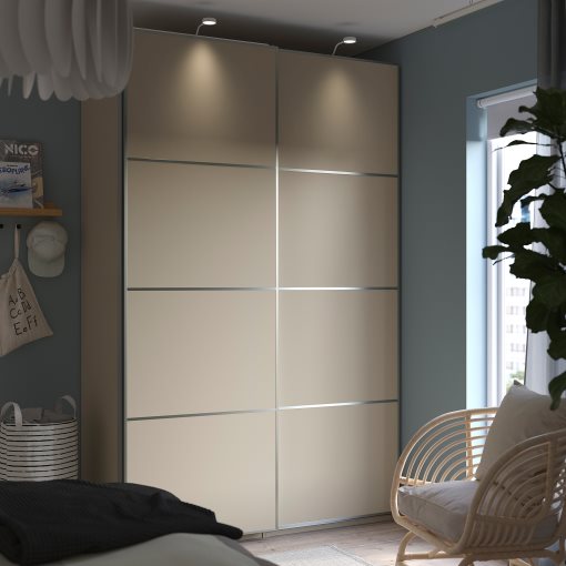 PAX/MEHAMN, гардероб с плъзгащи се врати, 895.622.47