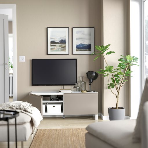 BESTÅ, TV шкаф с вратички, 895.687.44