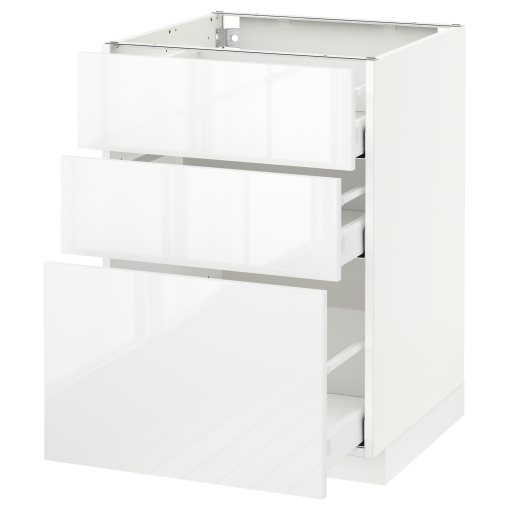 METOD/MAXIMERA, долен шкаф с 3 чекмеджета, 990.496.63