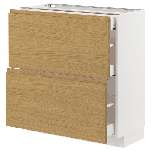 METOD/MAXIMERA, долен шкаф с 2 чела/3 чекмеджета, 995.390.63