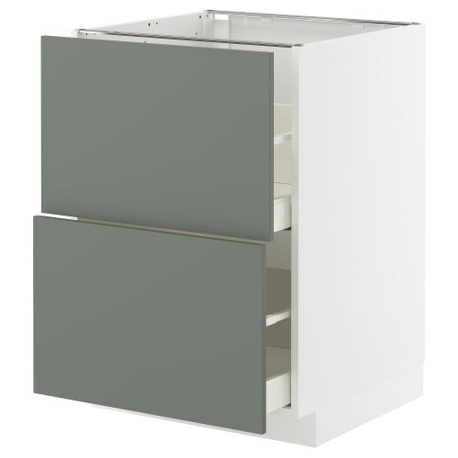 METOD/MAXIMERA, долен шкаф 2 чела/2 високи чекмеджета, 995.661.84
