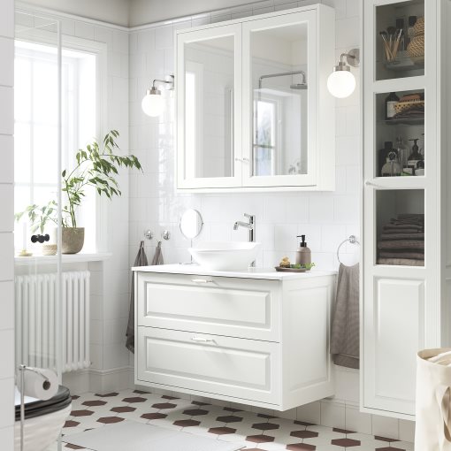 TANNFORSEN/VASTERSJON, шкаф за мивка+чекмеджета/мивка/смесител, 995.683.43