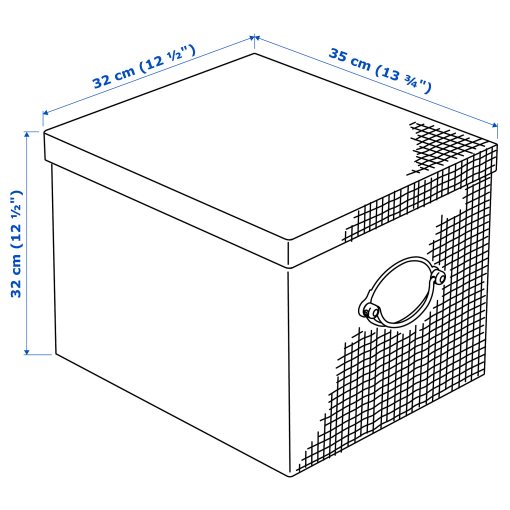 KVARNVIK, кутия с капак, 35х32х32, 004.594.80