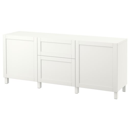 BESTÅ, комбиниран артикул за съхранение с чекмеджета, 091.956.25