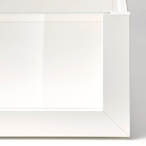KOMPLEMENT, чекмедже със стъклено чело, 75x58 см, бяло, 102.466.95