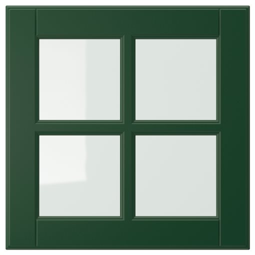 BODBYN, стъклена врата, 40x40 см, тъмнозелено, 204.445.48