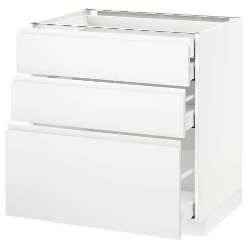 METOD/MAXIMERA, долен шкаф с 3 чела/2 ниски, 1 средно, 1 високо чекм., 291.120.97