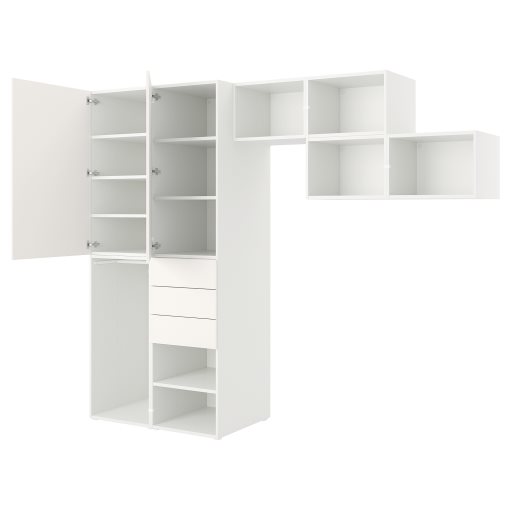 PLATSA, гардероб двукрилен + 3 чекмеджета, 294.253.57