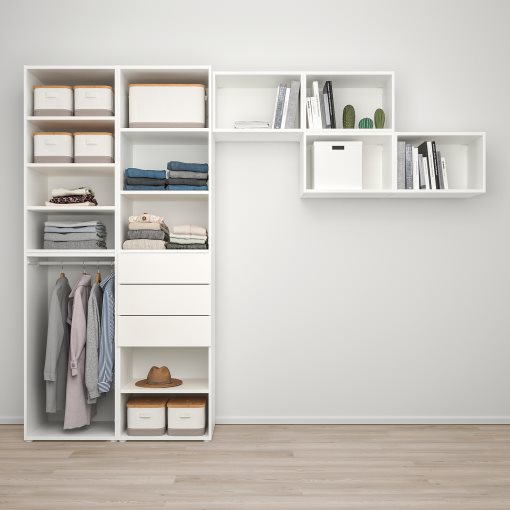 PLATSA, гардероб двукрилен + 3 чекмеджета, 294.253.57
