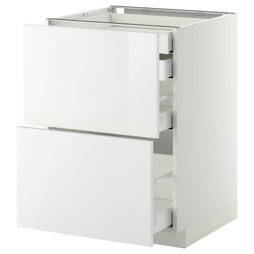 METOD, долен шкаф с 2 чела/1 високо/1 средно/2 ниски чекмеджета, 299.117.15 - IKEA България METOD, долен шкаф с 2 чела/1 високо/1 средно/2 ниски чекмеджета, 299.117.15