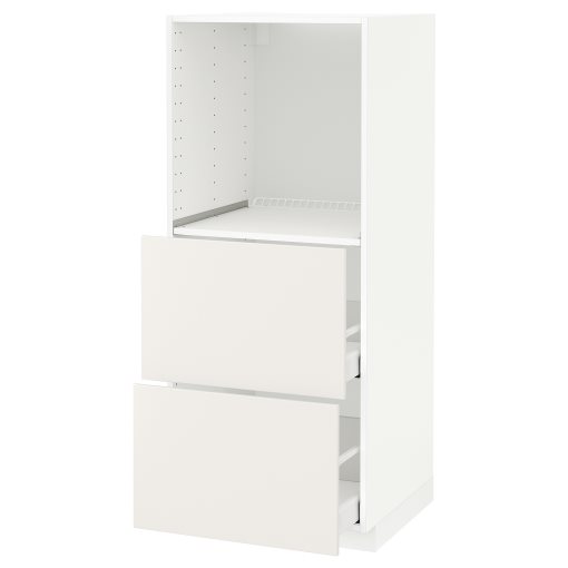 METOD/MAXIMERA, висок шкаф за фурна с 2 чекмеджета, 390.202.38