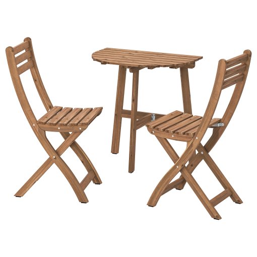 ASKHOLMEN, стенна маса + 2 сгъваеми стола, външна, 395.299.86