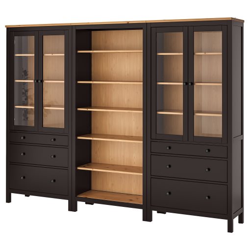 HEMNES, комб артик з съхр с врати/чекм, 493.365.67