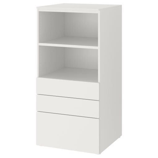 SMASTAD/PLATSA, библиотека с 3 чекмеджета, 60x55x123 см, 493.878.06