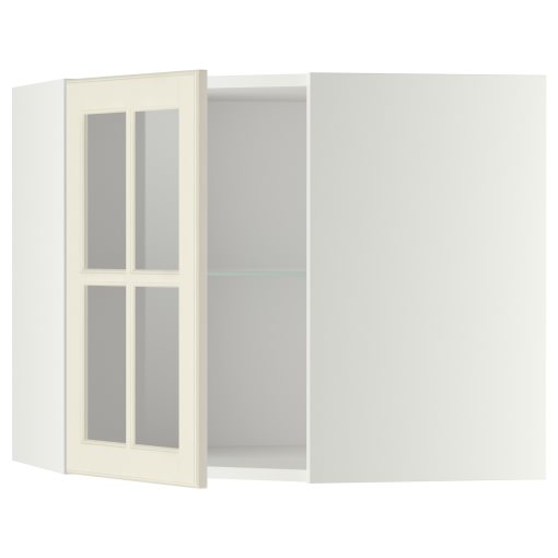 METOD, ъглов стенен шкаф + рафтове/стъкл. вр., 493.955.09