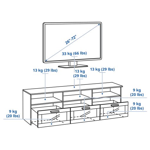 BRIMNES, TV шкаф, 504.098.74