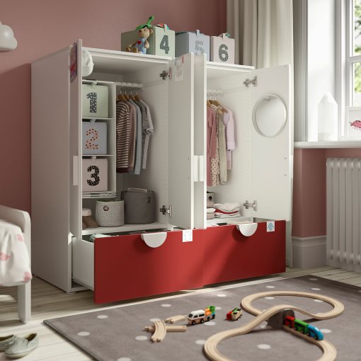 SMASTAD/PLATSA, комб. артикули за съхранение, с две чекмеджета, 595.498.89