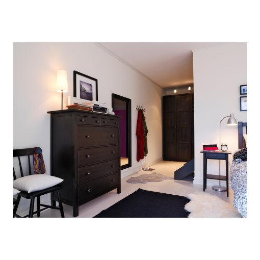HEMNES, скрин с 6 чекмеджета, 108x130 см, черно-кафяво, 602.392.68 - IKEA България HEMNES, скрин с 6 чекмеджета, 108x130 см, черно-кафяво, 602.392.68