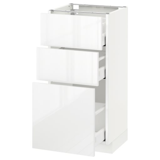 METOD/MAXIMERA, долен шкаф с 3 чекмеджета, 690.521.24
