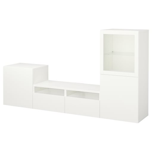 BESTÅ, TV секция със стъклени врати, 691.901.68