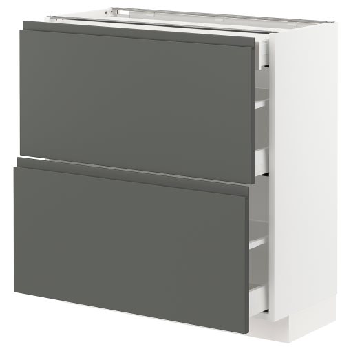 METOD/MAXIMERA, долен шкаф с 2 чела/3 чекмеджета, 693.103.40