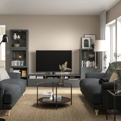 BESTÅ, TV секция/стъклени врати, 695.560.54