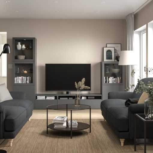 BESTÅ, TV секция/стъклени врати, 695.560.54