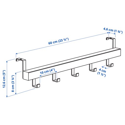 TJUSIG, закачалка за врата/стена, 60 см, бяло, 702.426.56 - IKEA България TJUSIG, закачалка за врата/стена, 60 см, бяло, 702.426.56