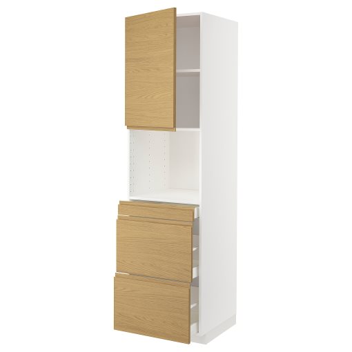 METOD/MAXIMERA, висок шкаф за комби микровълнова, вр./3 чекм., 795.390.78